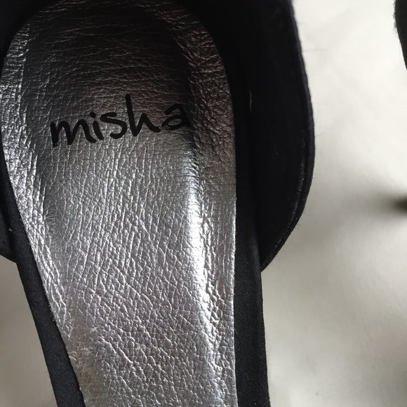 Misha Black High Heels with Rhinestone - Picture 5 of 8